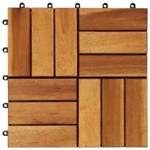 Acacia Wood Decking Tiles 12 Slats
