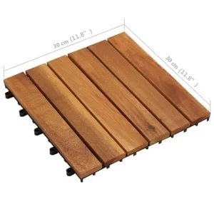acacia wood decking tiles 6 slats 1