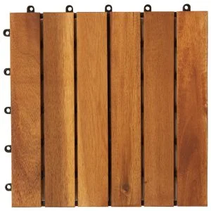 Acacia Wood Decking Tiles 6 Slats