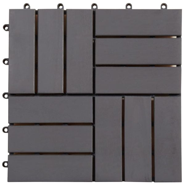 dark gray acacia wood decking tiles 12 slats 3
