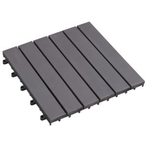 dark gray acacia wood decking tiles 6 slats 7