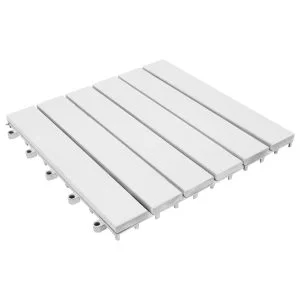 white acacia wood decking tiles 6 slats 5