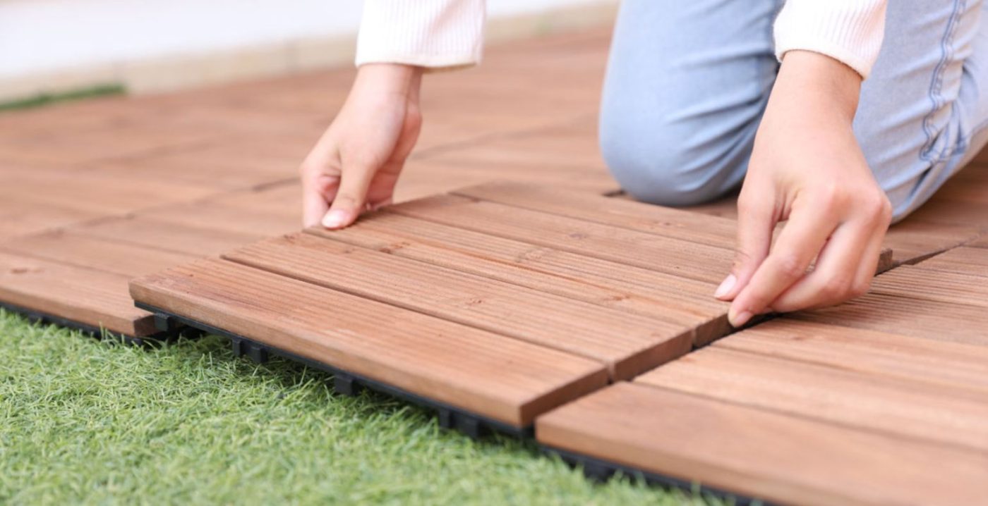 How To Install Wood Patio Deck Tiles Quick And Easy 1 wood patio deck tiles 1 1