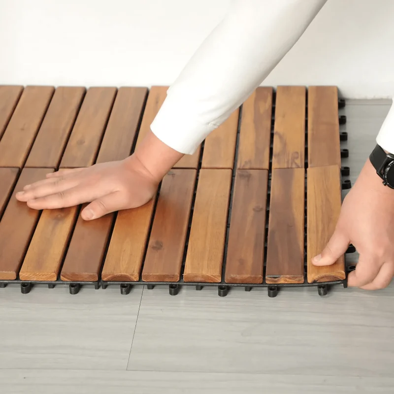12 x 12 Acacia Wood Interlocking Deck Tile: A Complete Installation and Maintenance Guide 3 12 x 12 acacia wood interlocking deck tile